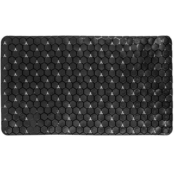 TAPETE PARA BAÑO PVC 75 X 43 CM NEGRO ANTIDERRAPANTE