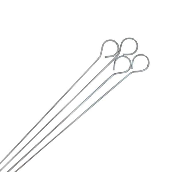 BROCHETAS CROMADAS PARA ASAR 38 CM 4 PIEZAS