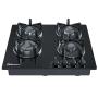PARRILLA GAS 60 CM CRISTAL TEMPLADO NEGRO
