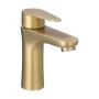 LLAVE PARA LAVABO MONOMANDO DORADO CUELLO BAJO CONTROL PRECISO DEL AGUA