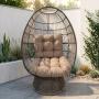 SILLA JARIDN COLUMPIO MIMBRE CAFE/NEGRO