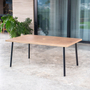 MESA RECTANGULAR RIGIDA TIPO MADERA BEIGE