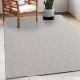 ALFOMBRA DE ÁREA GRIS A RAYAS 5X7 FT