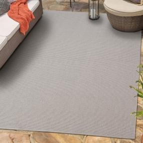 ALFOMBRA DE ÁREA GRIS A RAYAS 8X10 FT