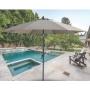 SOMBRILLA JARDÍN 274.3 CM ALUMINIO BEIGE CLARO