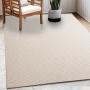 TAPETE BEIGE OSCURO CON RAYAS 8X10 FT