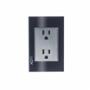 PLACA CON CONTACTO DUPLEX CRISTAL NEGRO