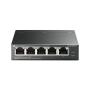 SWITCH NO ADMINISTRABLE DE 5 PUERTOS 10/100MBPS, CON 4 PUERTOS POE