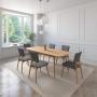 MESA DE COMEDOR EXTENSIBLE CODY DE MADERA CON ACABADO DE ROBLE