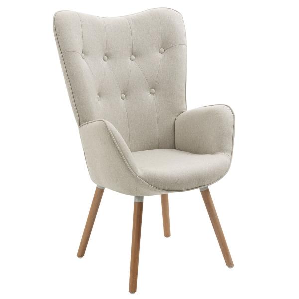 SILLÓN INDIVIDUAL 1 PERSONA MODERNO TELA BEIGE