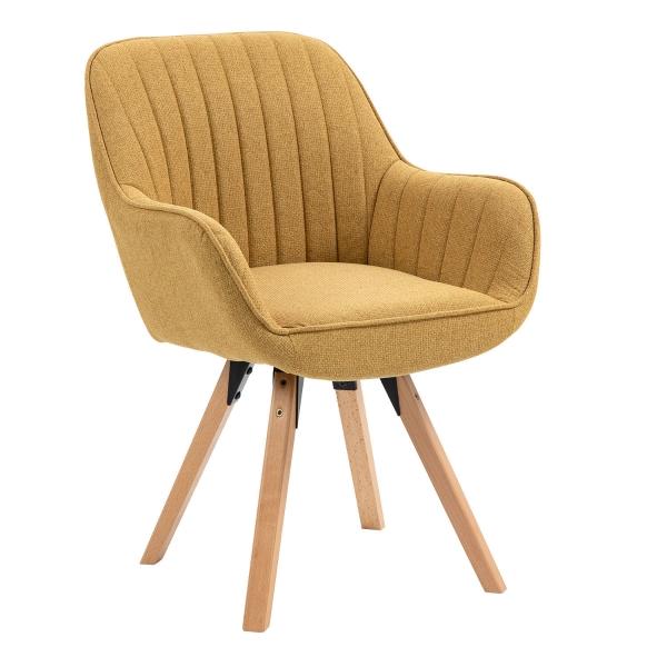 SILLÓN DE PATA DE MADERA 360 GRADOS GGIRATORIA AMARILLO