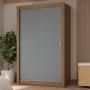 CLÓSET MDP CORREDIZO 205 X 117 X 51 CM GRIS CON 4 CAJÓNES