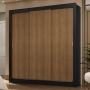 CLÓSET MDP CORREDIZO 205 X 170 X 51 CM CAFÉ CON 2 CAJÓNES