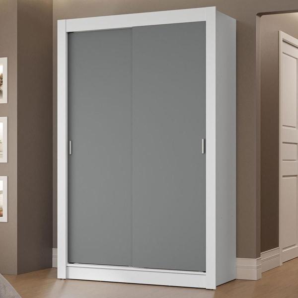 CLÓSET MDP CORREDIZA 205 X 117 X 51 CM GRIS CON 2 CAJÓNES