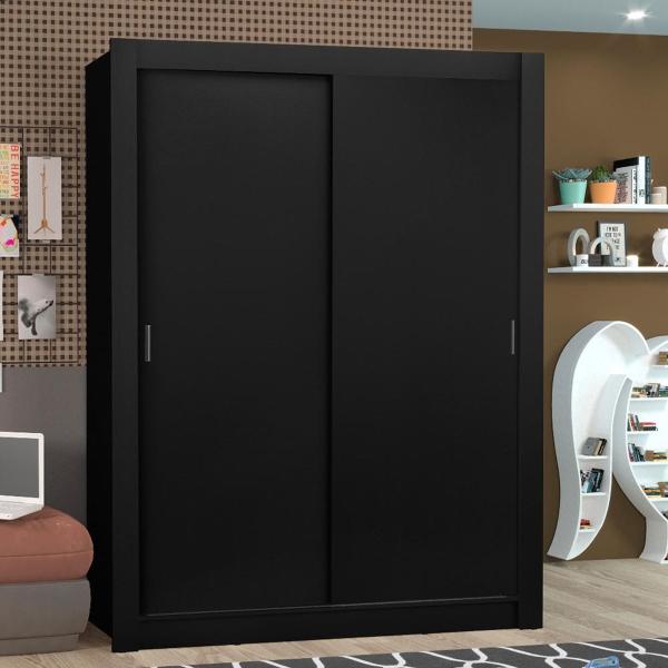 CLÓSET MDP CORREDIZO 205 X 117 X 46 CM NEGRO SIN ESPEJO