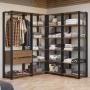 CLÓSET MDP MODULAR 180 X 337 X 45 CM NEGRO Y MARRON CON 2 CAJONES