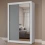CLÓSET MDP CORREDIZA 205 X 117 X 51 CM GRIS CON ESPEJO