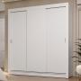 CLÓSET MDP CORREDIZA 205 X 170 X 51 CM BLANCO CON 2 CAJÓNES