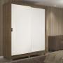 CLÓSET MDP CORREDIZO 215 X 117 X 51 CM BLANCO CON 2 CAJÓNES