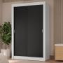 CLÓSET MDP CORREDIZO 205 X 117 X 51 CM NEGRO CON 4 CAJÓNES