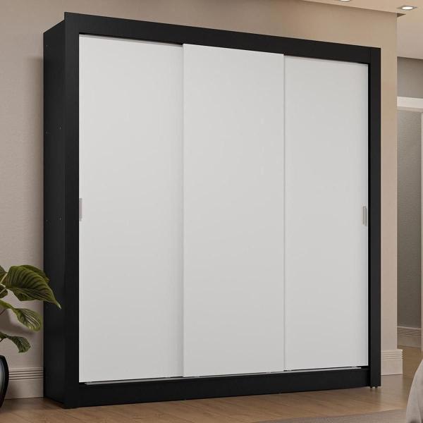 CLÓSET MDP CORREDIZO 205 X 170 X 51 CM BLANCO CON 4 CAJÓNES