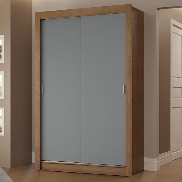 CLÓSET MDP CORREDIZO 205 X 117 X 51 CM GRIS CON 2 CAJÓNES