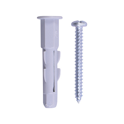 10 TAQUETES NUDO TORNILLOS 1/4PULGADA GRIS