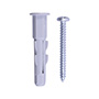 10 TAQUETES NUDO TORNILLOS 1/4PULGADA GRIS