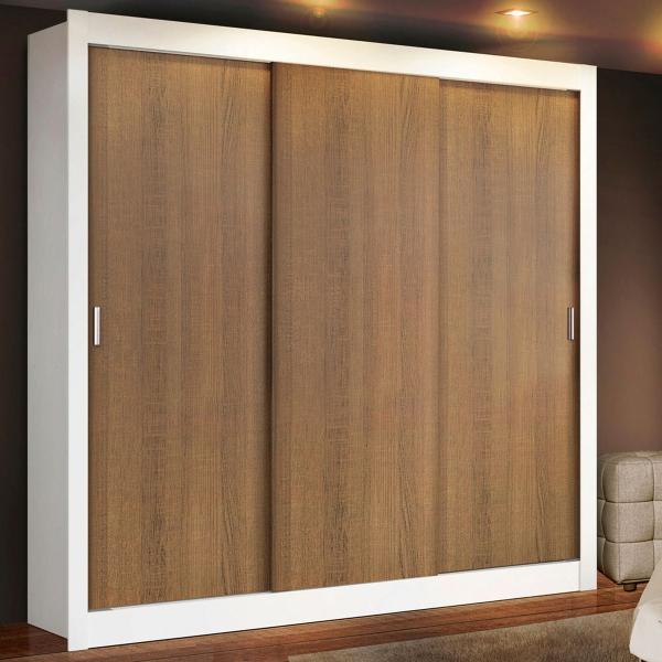 CLÓSET MDP CORREDIZA 205 X 170 X 51 CM CAFÉ SIN ESPEJO