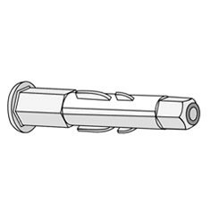 10 TAQUETES NUDO TORNILLOS5/16PULGADA GRIS