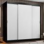 CLÓSET MDP CORREDIZO 205 X 180 X 54 CM BLANCO CON 4 CAJÓNES