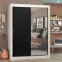 CLÓSET MDP CORREDIZO 205 X 117 X 51 CM NEGRO CON ESPEJO