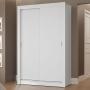 CLÓSET MDP CORREDIZA 205 X 117 X 51 CM BLANCO CON 2 CAJÓNES