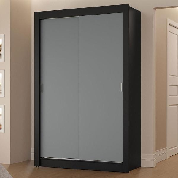 CLÓSET MDP CORREDIZA 205 X 117 X 51 CM GRIS CON 2 CAJÓNES