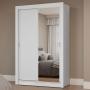 CLÓSET MDP CORREDIZA 205 X 117 X 51 CM BLANCO CON ESPEJO
