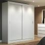 CLÓSET MDP CORREDIZO 205 X 117 X 51 CM BLANCO CON 2 CAJÓNES