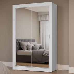CLÓSET MDP CORREDIZO 205 X 117 X 51 CM BLANCO CON 2 ESPEJOS