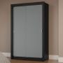 CLÓSET MDP CORREDIZA 205 X 117 X 51 CM GRIS CON ESPEJO