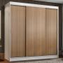 CLÓSET MDP CORREDIZO 205 X 180 X 54 CM CAFÉ CON 4 CAJÓNES