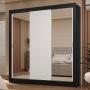 CLÓSET MDP CORREDIZO 205 X 170 X 51 CM BLANCO CON 2 ESPEJOS Y 2 CAJÓNES