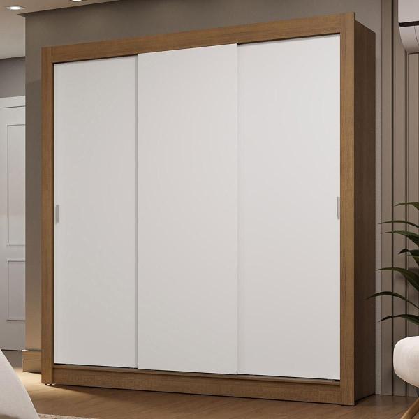 CLÓSET MDP CORREDIZO 205 X 170 X 51 CM BLANCO CON 2 CAJÓNES SIN ESPEJO