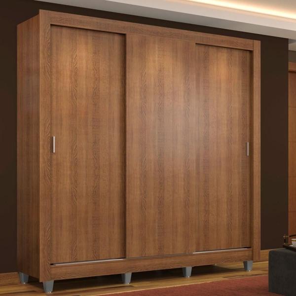 CLÓSET MDP CORREDIZO 215 X 170 X 51 CM CAFÉ SIN ESPEJO
