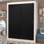 CLÓSET MDP CORREDIZO 205 X 117 X 46 CM BLANCO CON 4 CAJÓNES