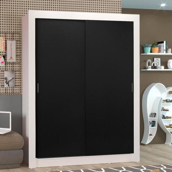 CLÓSET MDP CORREDIZO 205 X 117 X 46 CM NEGRO SIN ESPEJO
