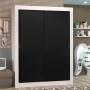 CLÓSET MDP CORREDIZO 205 X 117 X 46 CM NEGRO SIN ESPEJO