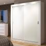CLÓSET MDP CORREDIZO 205 X 117 X 46 CM BLANCO CON 4 CAJÓNES