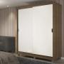 CLÓSET MDP CORREDIZO 215 X 117 X 46 CM BLANCO SIN ESPEJO CON 4 CAJÓNES
