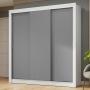 CLÓSET MDP ARMABLE 205 X 170 X 51 CM GRIS 3 PUERTAS CORREDIZAS SIN ESPEJO