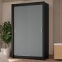CLÓSET MDP CORREDIZA 205 X 117 X 51 CM GRIS CON 4 CAJÓNES SIN ESPEJO