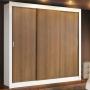 CLÓSET MDP CORREDIZO 205 X 170 X 46 CM CAFÉ CON 4 CAJÓNES